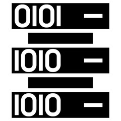 Poster -  data binary vector icon
