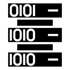 Poster -  data binary vector icon