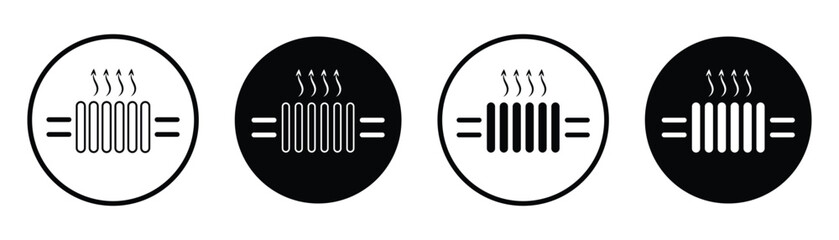 Fototapete - Heater icon set. Simple element illustration from winter, heater fill or stroke icon symbol website logo design. Electrical heating and cooling icons isolated on white background. Vector illustration.
