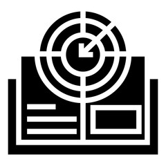 Poster - objectif analytic vector icon