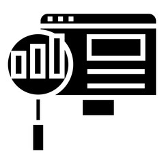 Poster - searching data  vector icon