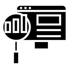 Poster - searching data  vector icon