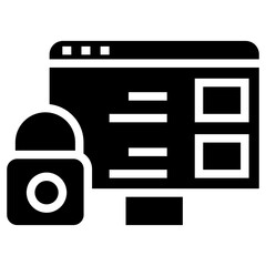 Poster - data security vector icon