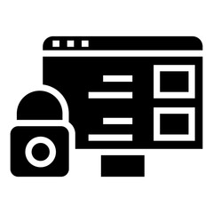Poster - data security vector icon