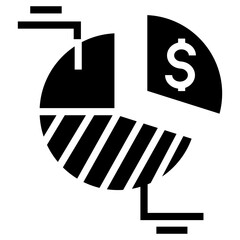 Poster - pie chart vector icon