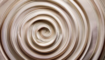 Poster - Spiral pattern art abstract design digital artwork light neutral tones close-up perspective texture exploration