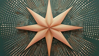 Poster - Artistic star design abstract wall decor contemporary style indoor environment front view geometric concept