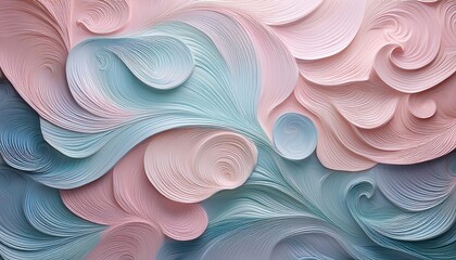 Poster - Dynamic abstract swirl patterns artistic expression digital design soft color palette aerial perspective modern aesthetic