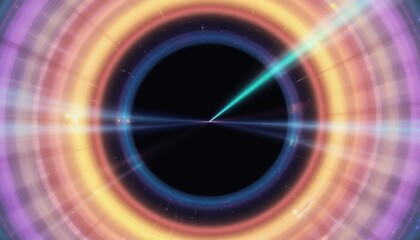 Poster - Exploring the cosmic phenomenon of light rings outer space digital art abstract environment central perspective astronomy concept
