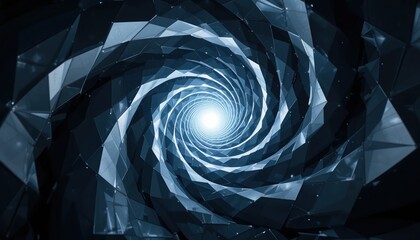 Poster - Exploring the hypnotic spiral motion digital space abstract animation ethereal environment close-up view visual illusion