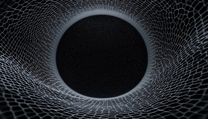 Poster - Exploring the depths of a hypothetical black hole cosmic environment digital art abstract perspective theoretical physics