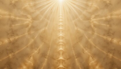 Poster - Radiant light burst illuminating golden patterns abstract digital art calm atmosphere close-up perspective
