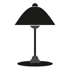 Poster - Black Table lamp silhouette vector illustration minimalist style on transparent background