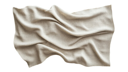 Aufkleber - Textural expanse of flaxen weave fabric gently undulating on an isolated transparent display
