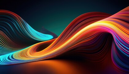 Poster - Vibrant colorful waves flowing abstract art digital creation modern design artistic environment close-up viewpoint visual harmony for inspiring creativity
