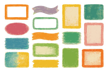 Poster - Colorful icon set featuring various shapes and textures for design projects and creative use
