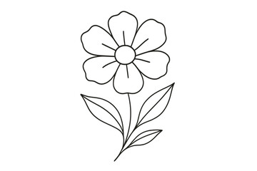 Poster - Stylized flower icon set with simple lines and clean design suitable for decoration and graphic projects