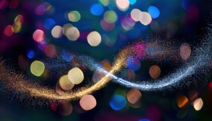 Poster - Dynamic light trails and bokeh effects abstract imagery colorful background vibrant environment artistic viewpoint visual concept for creativity