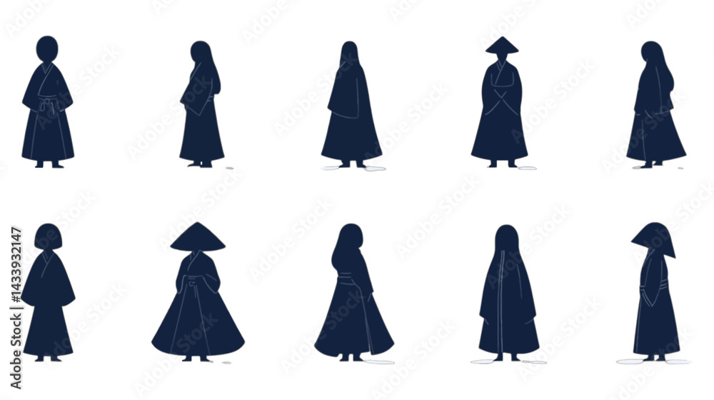 Dark Blue Robes, Character Sprite Sheet, Animation spritesheet of ...