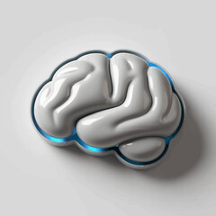 Poster - Artificial Intelligence Brain Concept with Futuristic Design