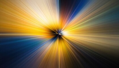 Poster - Dynamic light burst abstract art visual composition vibrant color spectrum digital environment artistic concept