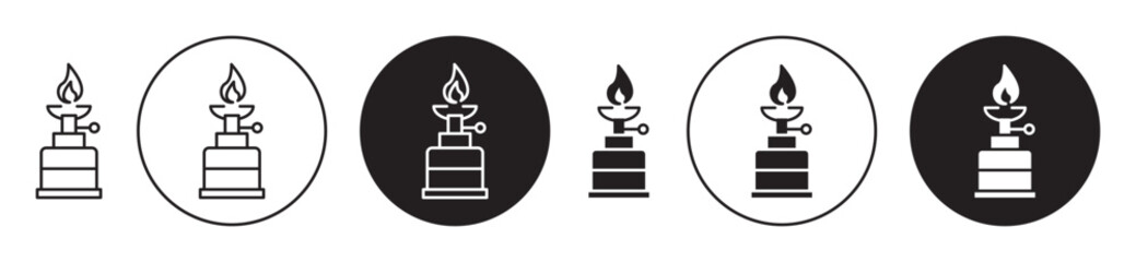 Poster - Camping gas icon solid illustration, pictogram isolated on white design element.