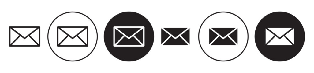 Poster - Email icon solid illustration, pictogram isolated on white design element.