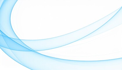 Poster - Dynamic blue waves flowing across a white canvas abstract art digital design minimalist style contemporary viewpoint