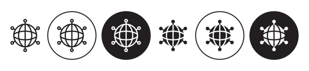 Poster - network icon solid illustration, pictogram isolated on white design element.