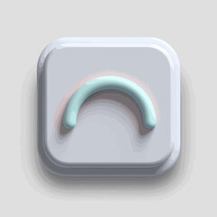 Poster - abstract 3d icon design with blue arch and geometric form