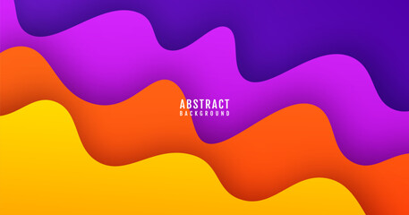 Poster - 3d waves abstract background overlap layer on bright space with colorful shape effect decoration. mo