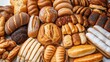© Dao - Breads. Assorted types breads. Bakery products. Fresh fragrant bread on the table. Food concept . Different types of bread. Delicious yeast bread. Healthy food. Inside the bakery.