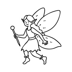 Wall Mural - fairy icon, fairy vector illustration-simple illustration of fairy, perfect for fairy logos and icon