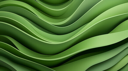 Poster - Abstract Green Diagonal Lines Converge Dynamically