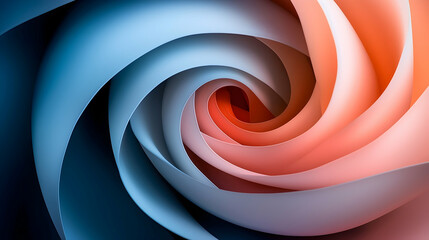 Poster - Abstract Swirling Background with Blue Orange Gradient