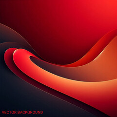 Poster - modern background featuring a bold minimalist design with smooth gradients transitioning rich crimson red and vibrant orange, ideal for technology, corporate, or creative projects.