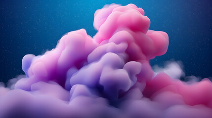 Poster - Animated Purple and Pink Galaxy Smoke Cloud Background