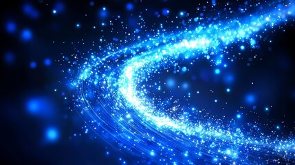 Aufkleber - Blue and white image of a spiral with blue and white dots. The image has a dreamy, ethereal quality to it