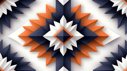 Fototapete - Abstract Geometric Pattern with Triangles and Diamonds