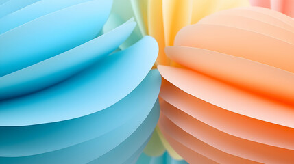 Poster - Colorful Pastel Paper Garland Abstract Background