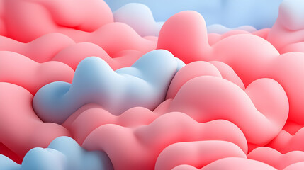 Fototapete - Abstract Pink and Blue Cloud Texture Background