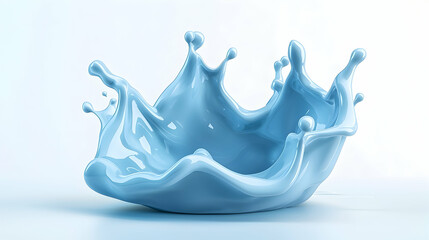 Poster - Dynamic Splash of Crystal-Clear Blue Water