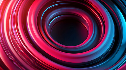 Fototapete - Abstract Swirling Neon Circles and Lines