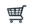 © Khmel - Shopping cart icon for online retail and e-commerce design on a transparent background, cut out