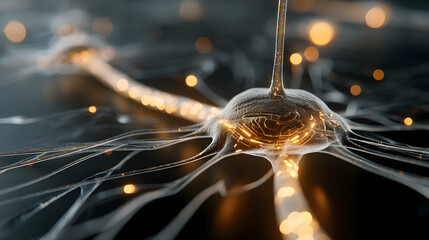 Poster - Microscopic view of a nerve cell and its network highlighting its intricate and complex structures
