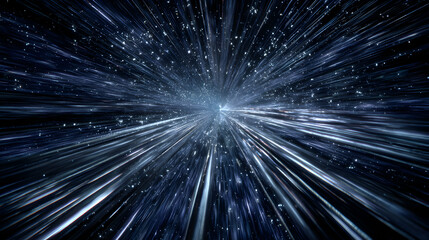 Poster - Captivating vortex of cosmic energy and light streaks in a deep space environment creating wonder