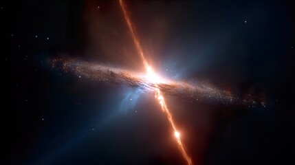 Wall Mural - quasar alpha cosmic radiance a glimpse into the distant universe a celestial marvel of light and ene