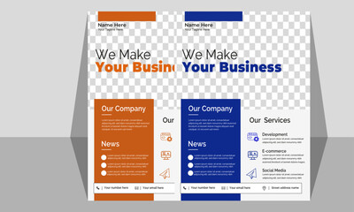 corporate creative colorful business flyer template design set, abstract business flyer, vector temp