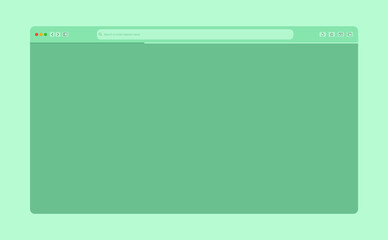 Wall Mural - transparent browser window on blue and violet background. window internet browser with toolbar and s