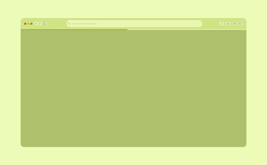 Wall Mural - transparent browser window on blue and violet background. window internet browser with toolbar and s